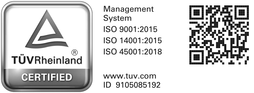 UNI EN ISO 9001:2015 - ISO 14001:2015 - ISO 45001:2018 certification