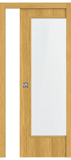 Single-leaf, Pocket Sliding Door with 1 vision panel