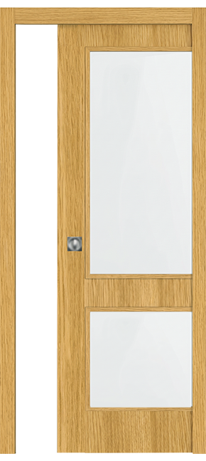 Single-leaf, Pocket Sliding Door with 2 vision panel