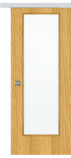 Single-leaf, Wall Sliding Door with 1 vision panel