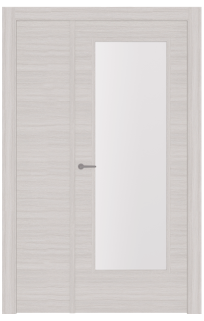 Double-leaf, Hinged Door with 1 vision panel