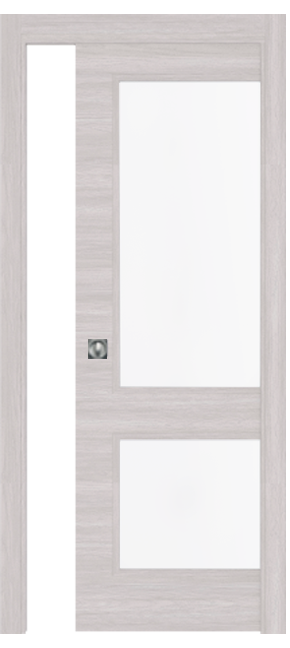 Single-leaf, Pocket Sliding Door with 2 vision panel