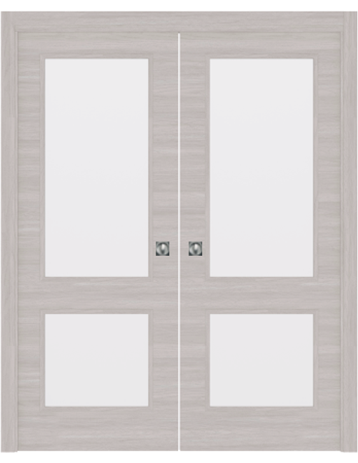 Double-leaf, Pocket Sliding Door with 2 vision panel