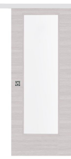 Single-leaf, Wall Sliding Door with 1 vision panel