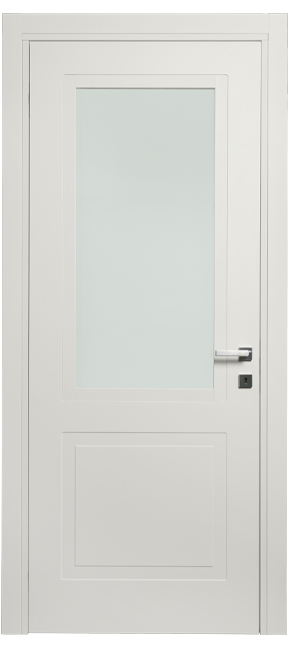 Single-leaf, Hinged Door with glass DIS102