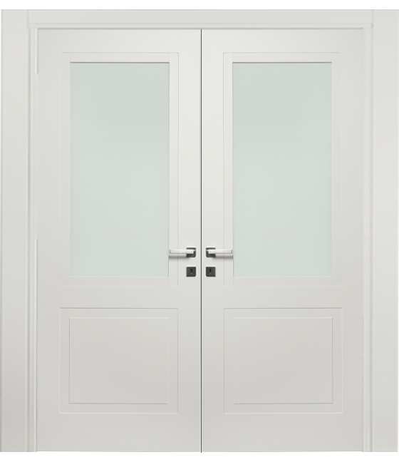 Double-leaf, Hinged Door with glass DIS102