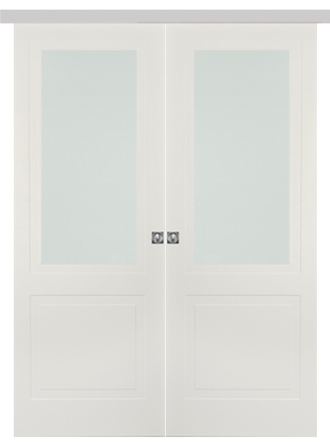Double-leaf, Wall Sliding Door with glass DIS102